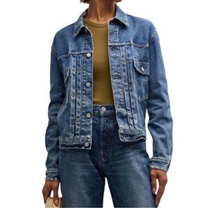 EUC Moussy Distressed Blue Jean Jacket